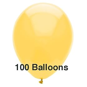 100 Party Balloons - 11 Round Latex, Butterscotch by Balloon Supply Of America