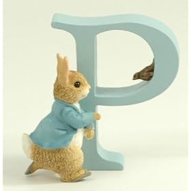 Click here to buy Beatrix Potter Alphabet Figurine Letter P Peter....