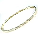 1/2 Carat 14K Yellow Gold Diamond Bangle