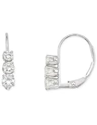 14k White Gold Diamond Leverback Earrings (1.722 Cttw, G-H Color, I2-I3 Clarity)
