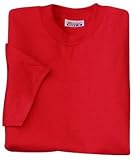 Hanes Heavyweight 50/50 - Youth 50/50 Cotton/Poly T-Shirt Red-L