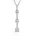 14K White Gold 1/2 ctw. Three-Stone Diamond Pendant