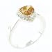  : STERLING SILVER HEART SHAPPED CITRINE RING