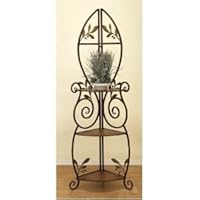 Classy Metal Wood Decorative Corner Rack