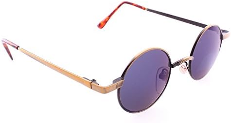 Retro Round John Lennon Style Sunglasses - Bronze Frame