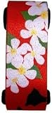 Hawaiian Luggage Strap With ID Card Red Plumeria