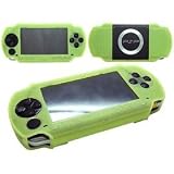 Sony PSP Green Color Silicone Skin + Screen Protector Kit