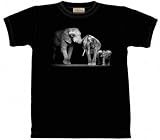 Elephant Family T-Shirt 100% Cotton Short Sleeve Shirt for Kids, Teens & Adults (Adults X-Large)