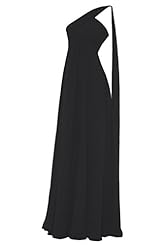 Chiffon One Shoulder Empire   Waistline Evening Dress/Prom Dress/Party Dress  With a Ribbon 
