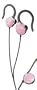 iLuv i203 Ultra-Compact Earphones with Secure Clips and Volume Control (Pink)