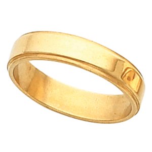 Genuine IceCarats Designer Jewelry Gift 10K Yellow Gold Wedding Band Ring Ring. 04.00 Mm Flat Edge Band In 10K Yellowgold Size 9.5