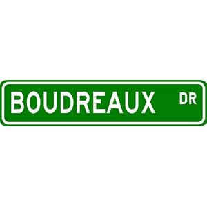 BOUDREAUX Street Name Sign ~ Personalized Family Lastname Sign ~ Gameroom, Basement, Garage Sign