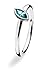 SPINNING Jewelry Damenring 925 Sterling Silber *NAVETTE* Turquoise