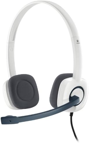 Logitech Stereo Headset H150 in bulk Packaging Plus Free Bonus USB Extenders - Cloud White