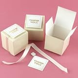 Ivory Thank You Favor Box Kit by SHOPZEUS