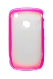 BlackBerry Curve 8520 / 8530 /3G 9300 /3G 9330 Candy TPU with Frosted ABS – Hot Pink / Clear