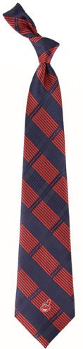 Cleveland Indians Woven Plaid Necktie