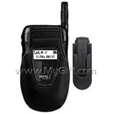Nextel ic502 Black Flip Style Carrying Case with Detachable Swivel Rotating Belt Clip