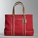 AUTHENTIC COACH HAMPTONS LARGE E/W TOTE 70157 (Brick Red)