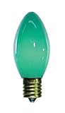 7 Watt Ceramic Green C9 Light Bulb / Intermediate Base / Incandescent Christmas Light Bulb / Holiday Light Bulb