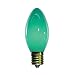 7 Watt Ceramic Green C9 Light Bulb / Intermediate Base / Incandescent Christmas Light Bulb / Holiday Light Bulb