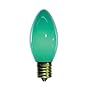 7 Watt Ceramic Green C9 Light Bulb / Intermediate Base / Incandescent Christmas Light Bulb / Holiday Light Bulb