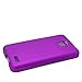 Alcatel OneTouch Pop Star LTE - Dark Purple Protective Protex Hard Snap-On Rubberized Cover Case + Atom LED