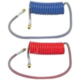 15' Coiled Air Brake Hose Red/Blue include 40 Lead SET