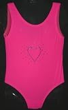 Girls 1 PC U-back Pink/Studded Heart -