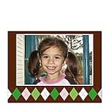 Boatman Geller Digital Holiday Photo Card - Argyle Brown and Pink