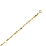 10k 9+ 1 Inch Yellow Gold 2.2mm Singapore Chain Ankle Bracelet JewelryWeb 31463wOgMoL. SL160 10k 9+ 1 Inch Yellow Gold 2.2mm Singapore Chain Ankle Bracelet JewelryWeb