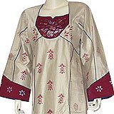 Cocktail Dress - Womens Dress Kaftan Long Sleeve Cotton Size M (kftn407)