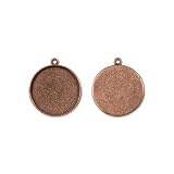 Patera Antique Copper Plated Pewter Collage Pendant 1/2 Inch