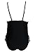 EVALESS Womens Black Beaded Lattice One Piece Swimsuit Black Large Size