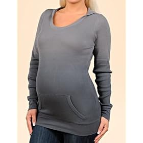 Buy A Pea in the Pod: Long Sleeve Hooded Maternity T Shirt by A Pea in the Pod