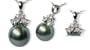 18K white gold Siona Black Tahitian cultured pearl and diamond pendant