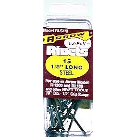 Arrow RLS1 8 1 8 x 1 2 Rivet Long Steel 15 Pack by Arrow