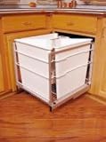 Premiere Recycling Center, 3-25 Quart Containers, White
