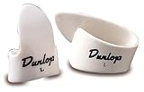 Musical Instruments : Dunlop White Plastic Thumb Picks, Large