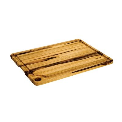 18 x 7 Edge Grain Rectangle Teak Wooden Cutting Board - Gravy Canal by Proteak