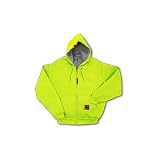 Berco Original Zip-Front Polyfoam Lined Hooded Sweatshirt - Safety Green Color