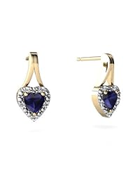 Genuine Sapphire 14kt Yellow Gold Earrings