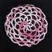Pink Multi Hair Net Crocheted Hair Bun Cover- MEDIUM