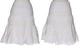 PURE FAITH Ruffle Crochet Peasant Skirt