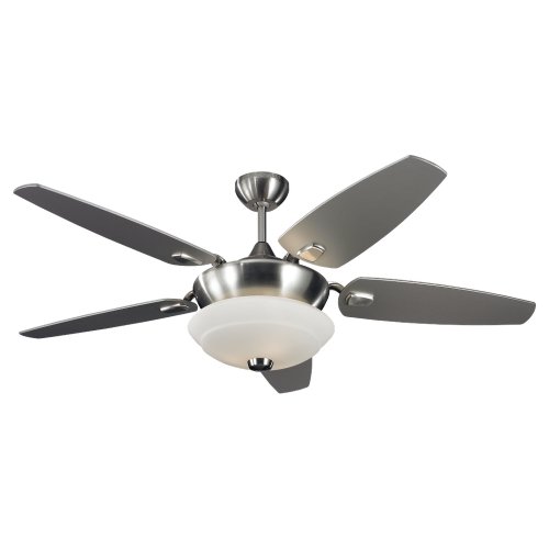 Monte Carlo 5SQR52BSD Solaire 52-Inch 5-Blade Ceiling Fan, Brushed Steel Finish