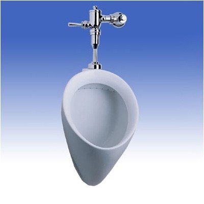 Commercial Washout High Efficiency Urinal with Top Spud Finish: Cotton