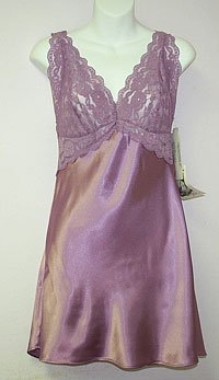 Contessa Di Roma Lilac Satin Short Chemise