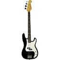 43" Black Electric Bass with Carrying Bag and Accessories