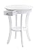 Winsome Wood Sasha Accent Table with Drawer, Curved Legs, White Finish