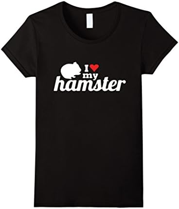 Women's Hamster Shirt - I Love My Hamster Shirt Medium Black